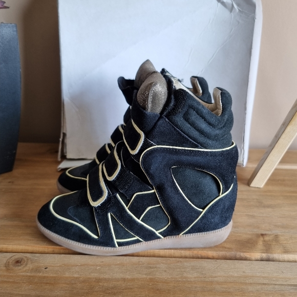 Isabel marant wila sneakers suede black/gold uk 3 Bnwb see description - Picture 4 of 11